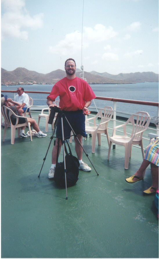 Me on Eclipse Cruise Ship off the island of Aruba, February 1998